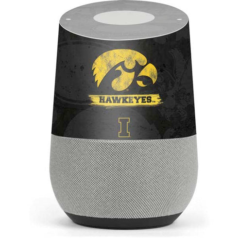 University of Iowa Hawkeyes Distressed Logo Google Home Skin
